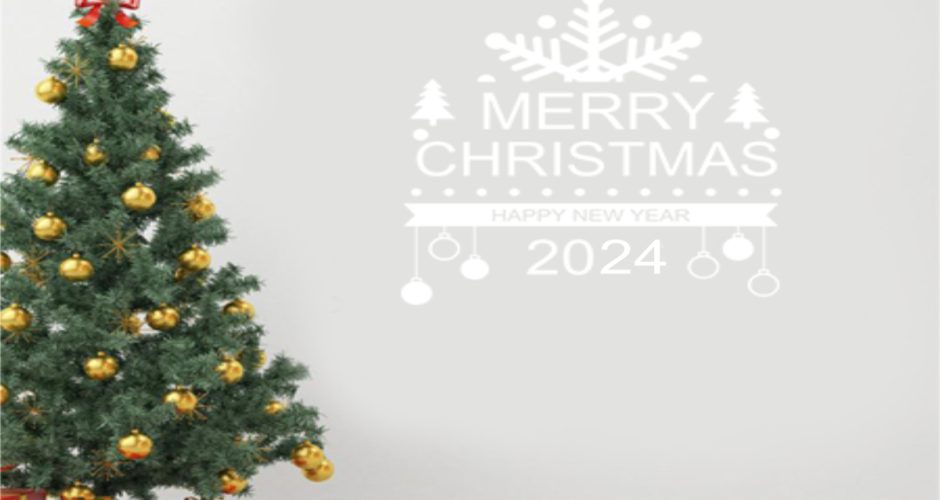 Αυτοκόλλητα Τοίχου - Merry Christmas, Happy New Year
