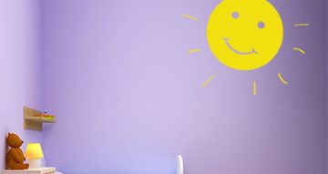 Αυτοκόλλητα Τοίχου - Ένας χαμογελαστός ήλιος