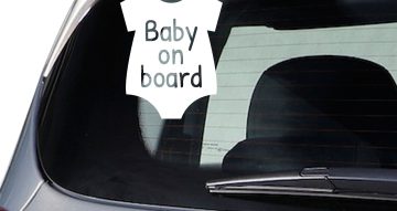 Αυτοκόλλητα Αυτοκινήτου - Φορμάκι μωρού Baby on board