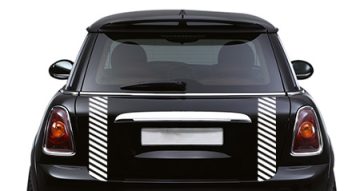 Αυτοκόλλητα για Mini Cooper - Διακεκομμένες γραμμές για το πορτ μπαγκάζ του Mini (2τμχ)