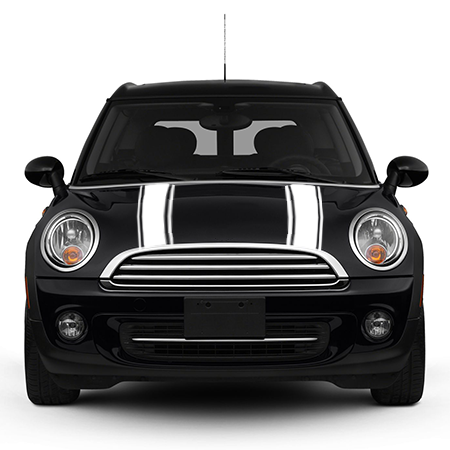 αυτοκόλλητα αυτοκινήτου - Τριπλές λωρίδες για το καπό του Mini (2τμχ)