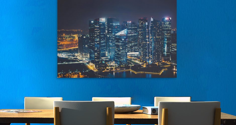 Πίνακες - Ουρανοξύστες σε μια βραδινή οπτική