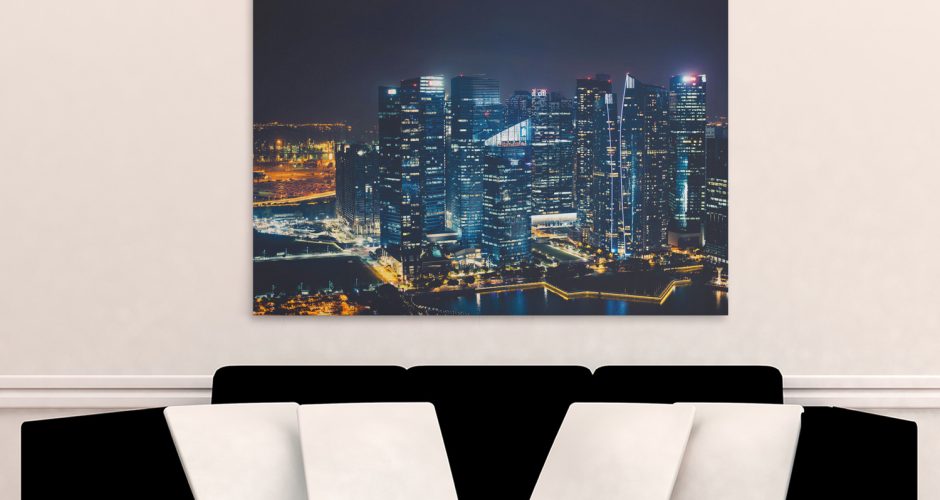 Πίνακες - Ουρανοξύστες σε μια βραδινή οπτική