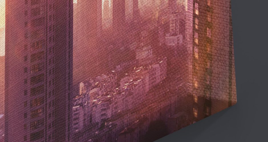 Πίνακες - Ηλιοβασίλεμα ξεπροβάλει σε ουρανοξύστες