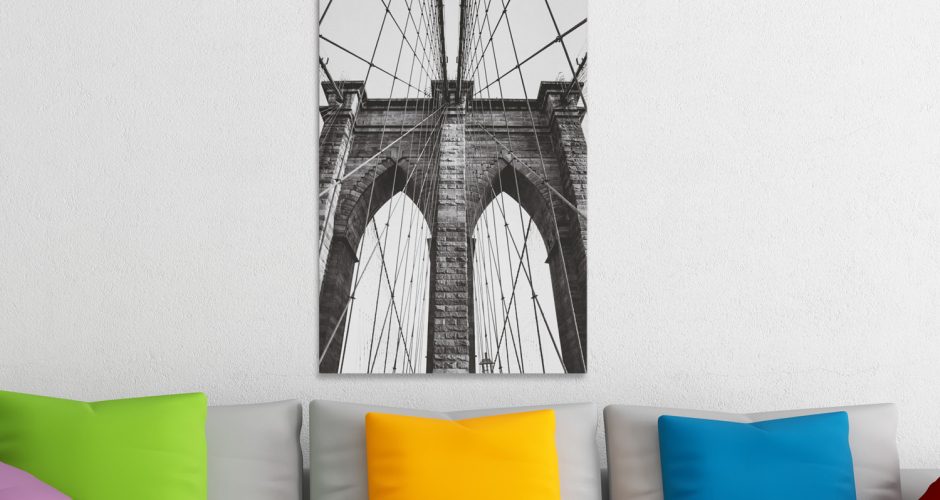 Πίνακες - Γέφυρα σύμβολο στη Νέα Υόρκη (Ασπρόμαυρη)