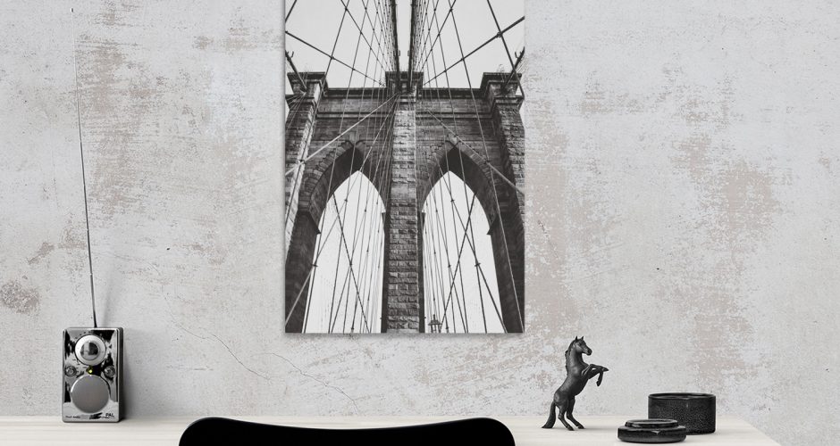 Πίνακες - Γέφυρα σύμβολο στη Νέα Υόρκη (Ασπρόμαυρη)