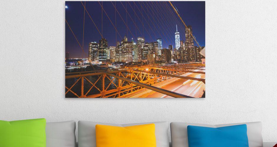 Πίνακες - Το Manhattan μέσα από το συρματόπλεγμα της γέφυρας