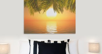 Πίνακες - Sunset under the palm trees