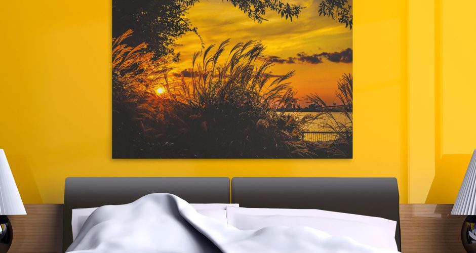 Πίνακες - Χρυσοκίτρινο ηλιοβασίλεμα το καλοκαίρι