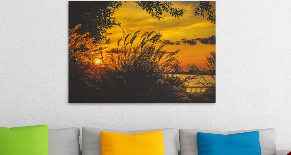 Πίνακες - Χρυσοκίτρινο ηλιοβασίλεμα το καλοκαίρι