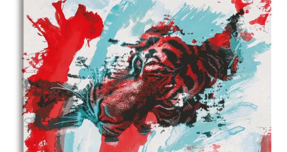 canvas - Τίγρης σε ιδιαίτερη τεχνοτροπία