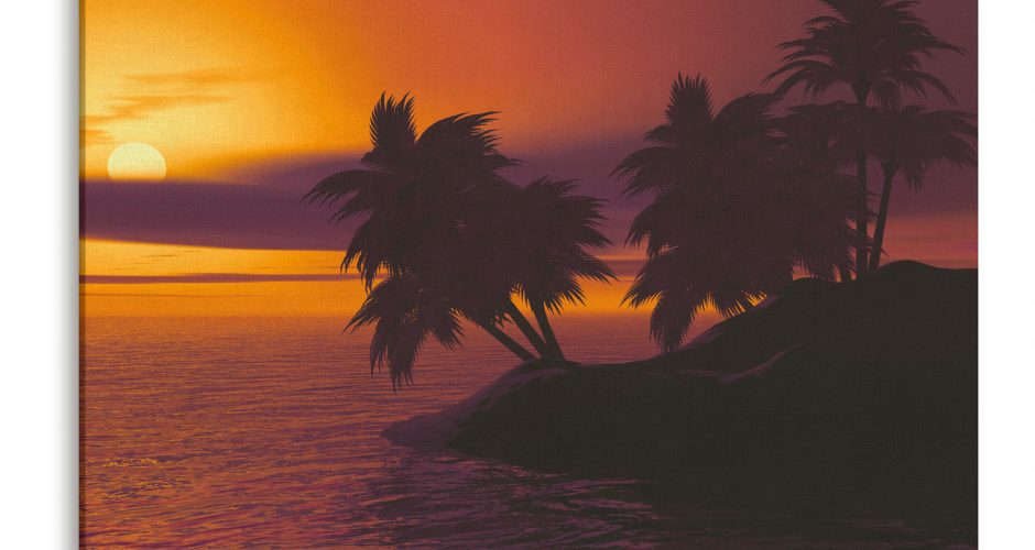 ΘΑΛΑΣΣΑ & ΝΗΣΙΑ - Ηλιοβασίλεμα με Φοίνικες