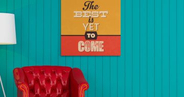 canvas - Ρετρό Quote - The best is yet to come