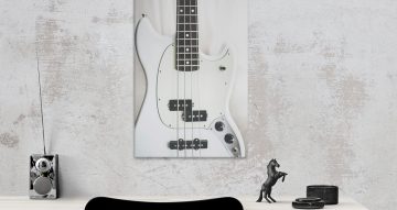 canvas - Λευκή ηλεκτρική κιθάρα