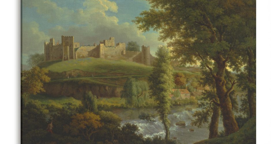 canvas - Samuel Scott - Ludlow Castle with Dinham Weir
