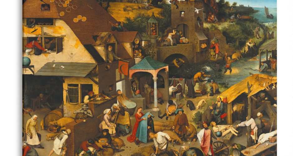 canvas - Pieter Bruegel Of The Elder - Netherlandish Proverbs