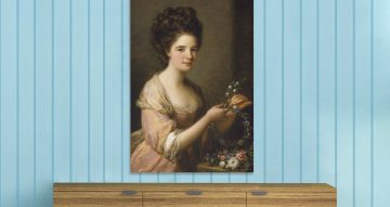 canvas - Angelica Kauffmann - Portrait de Eleanor, comtesse de Lauderdale