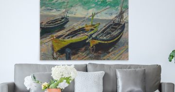 canvas - Claude Monet - Three Fishing Boats