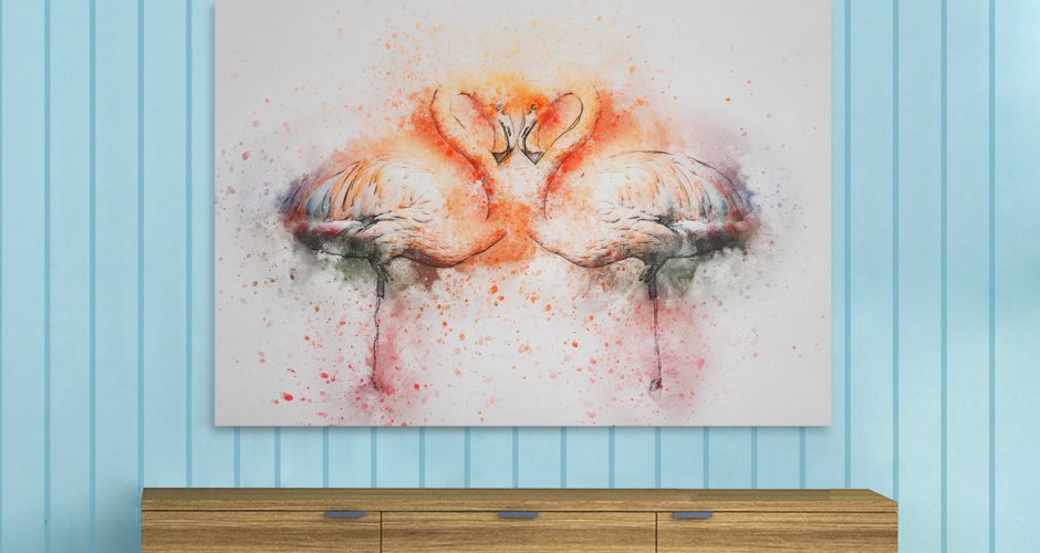 ΖΩΑ - Δυο Flamingo σχηματίζουν μια καρδιά