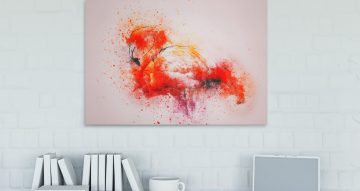 canvas - Η ζωγραφιά ενός Flamingo