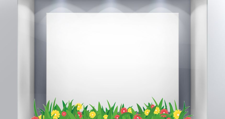 Ανοιξιάτικη Βιτρίνα - Spring Collection - Γρασίδι με πολύχρωμα λουλούδια