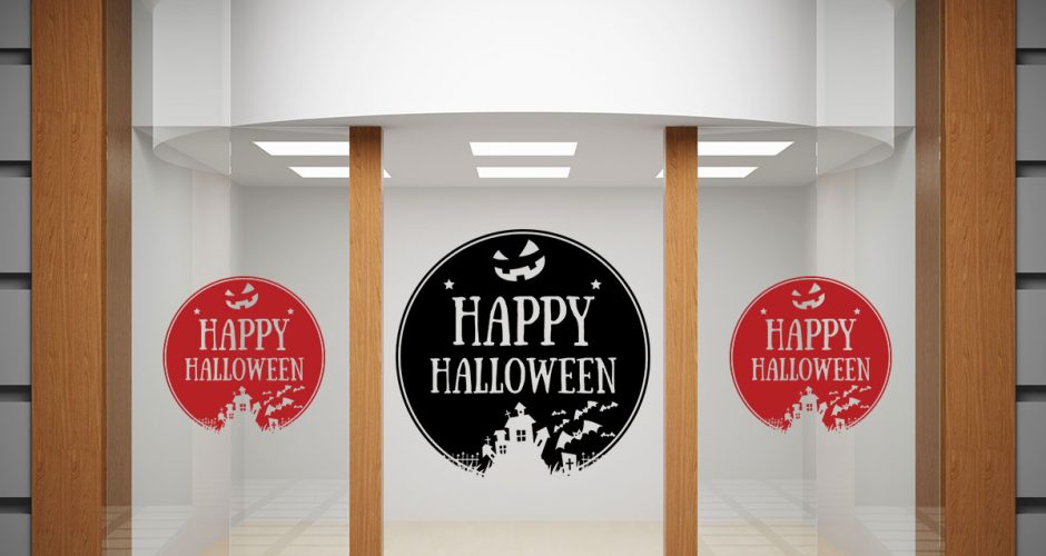 Αυτοκόλλητα Halloween - Happy Halloween - Στρογγυλό