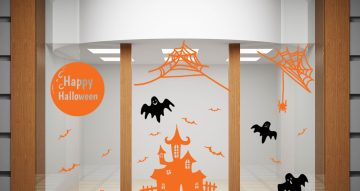 Αυτοκόλλητα Halloween - Halloween - Έπαυλη και φαντασματάκια