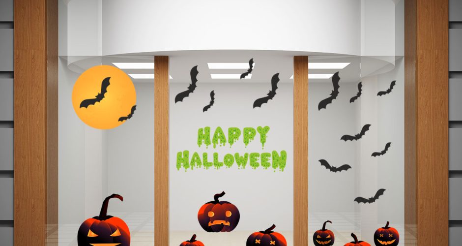 Αυτοκόλλητα Halloween - Halloween - Σετ από κολοκύθες και νυχτερίδες