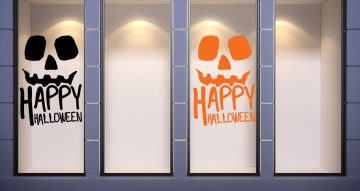 Αυτοκόλλητα Halloween - Happy Halloween - skeleton face