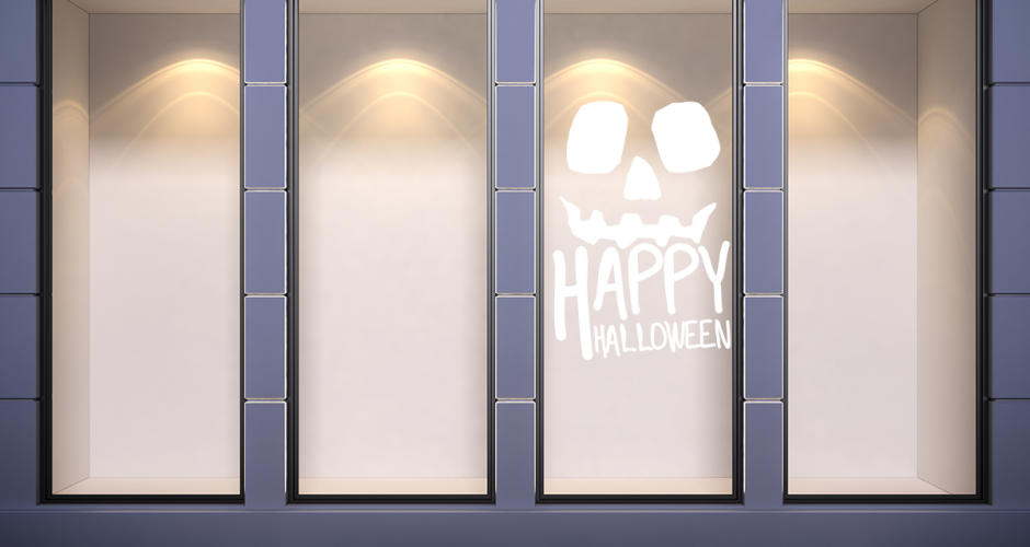 Αυτοκόλλητα Halloween - Happy Halloween - skeleton face