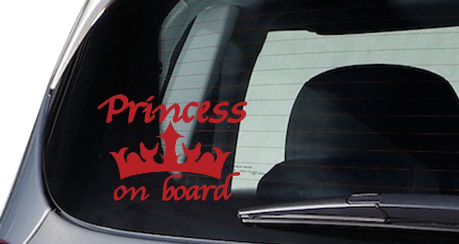 Αυτοκόλλητα Αυτοκινήτου - Princess με στέμμα