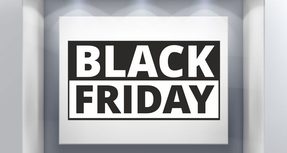 Αυτοκόλλητα Black Friday - Black Friday – σε παραλληλόγραμμο πλαίσιο