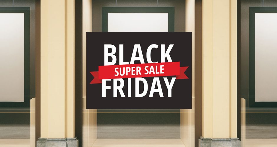 Αυτοκόλλητα Black Friday - Black Friday Super Sale – με κορδέλα στη μέση