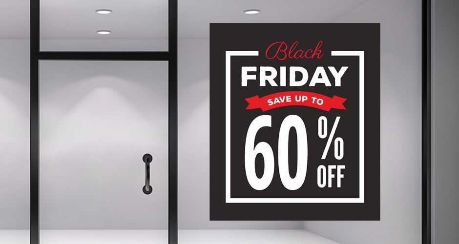 Αυτοκόλλητα Black Friday - Black Friday Sale – Save up to σε πλαίσιο και το δικό σου ποσοστό