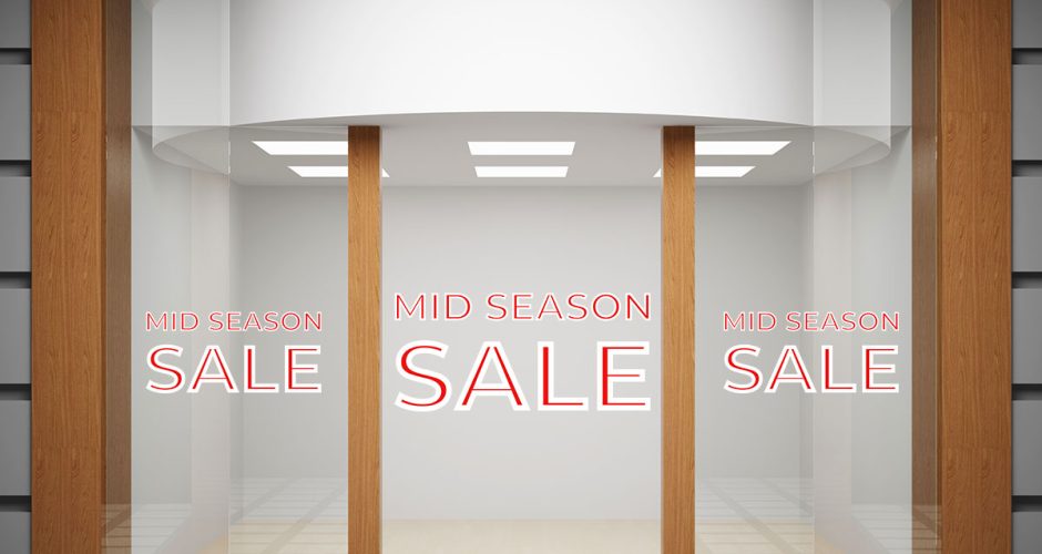 10-ήμερο ή 15-ήμερο Προσφορών - Mid season sales με λευκό περίγραμμα