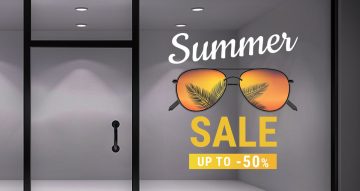 Αυτοκόλλητα Εκπτώσεων & Προσφορών - Summer Sale - Γυαλιά ηλίου