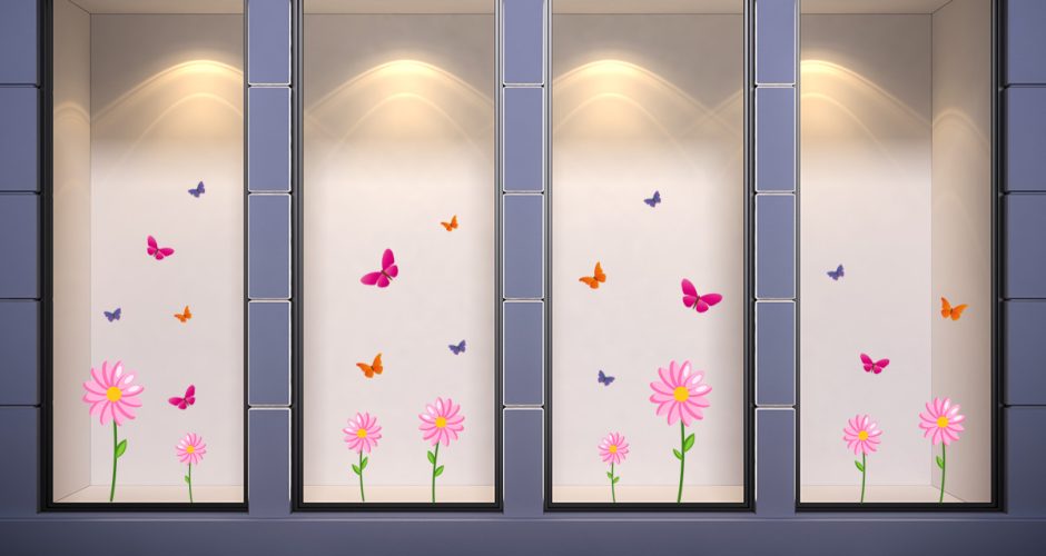 Ανοιξιάτικη Βιτρίνα - Spring Collection - Σετ 8 λουλούδια και 18 πεταλούδες