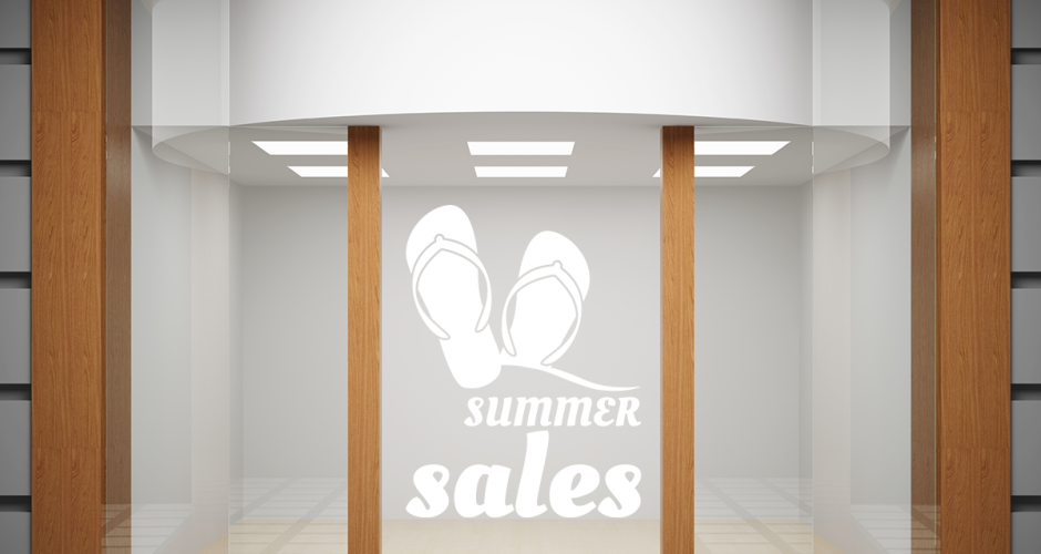Αυτοκόλλητα Εκπτώσεων & Προσφορών - Summer Sales με σαγιονάρες