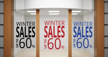 Αυτοκόλλητα Εκπτώσεων & Προσφορών - Winter Sales up to