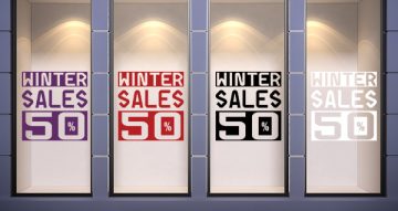 Αυτοκόλλητα Εκπτώσεων & Προσφορών - Winter Sales με ποσοστό