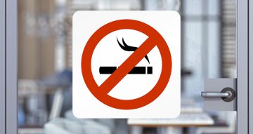 Meeting Rooms & Reception - Αυτοκόλλητο σήμανσης απαγόρευσης καπνίσματος (2 τμχ.)