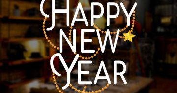 Αυτοκόλλητα Καταστημάτων - HAPPY NEW YEAR - γιρλάντα με αστεράκι