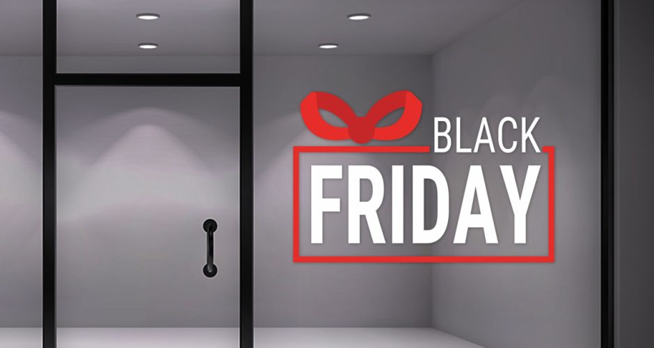 Αυτοκόλλητα Black Friday - BLACK FRIDAY με φιόγκο