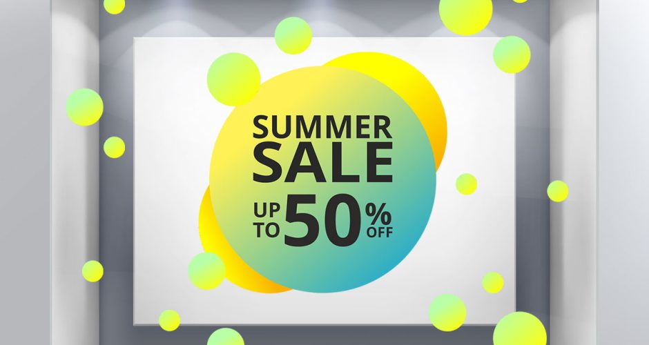 Αυτοκόλλητα Εκπτώσεων & Προσφορών - Summer Sale σε κύκλους