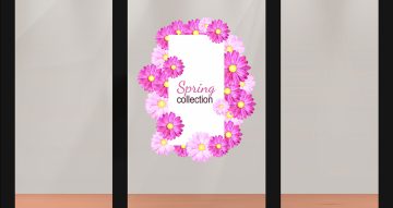 Ανοιξιάτικη Βιτρίνα - Spring Collection - Spring collection - Πλαίσιο με ροζ και μωβ λουλούδια