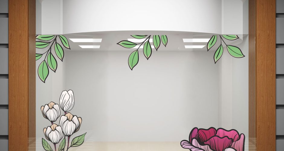Ανοιξιάτικη Βιτρίνα - Spring Collection - Σύνθεση με λουλούδια και φύλλα