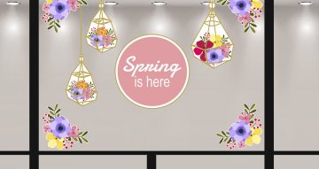 Ανοιξιάτικη Βιτρίνα - Spring Collection - Spring is here με κρεμαστά στολίδια