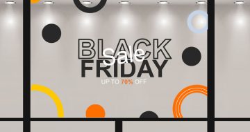 Αυτοκόλλητα Black Friday - Black Friday Sale με κύκλους
