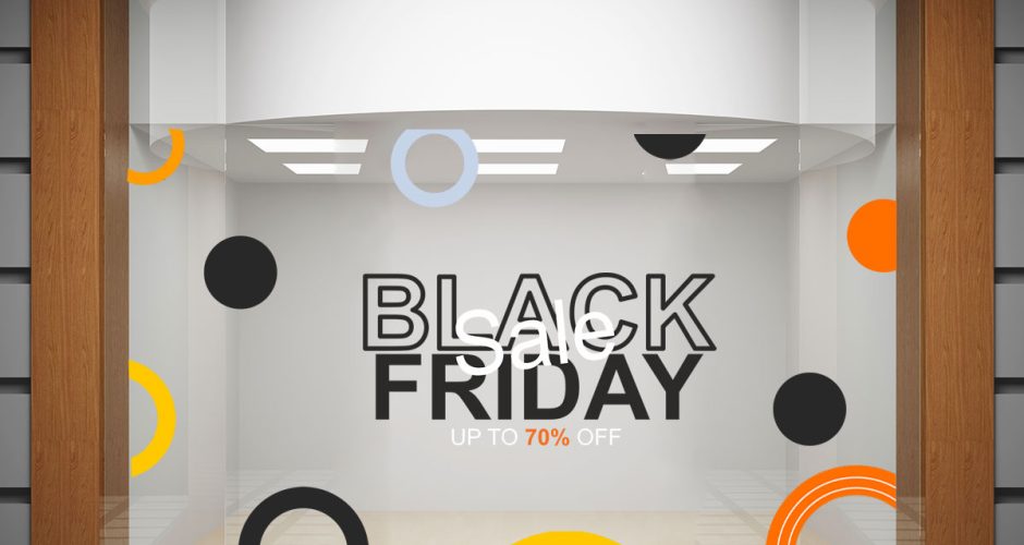 Αυτοκόλλητα Black Friday - Black Friday Sale με κύκλους