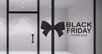Αυτοκόλλητα Black Friday - Black Friday Super Sale με μαύρο φιόγκο